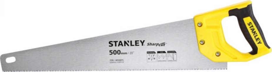 Ножовка по дереву STANLEY 20367-1 sharpcut 500 мм 7tpi [SТАИЛАНДT20367-1]