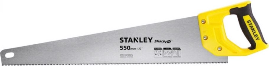 Ножовка по дереву STANLEY 20368-1 sharpcut 550 мм 7tpi [SТАИЛАНДT20368-1]