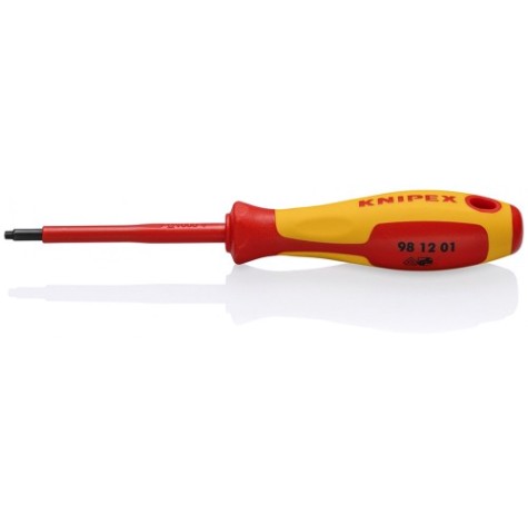 Отвертка диэлектрическая KNIPEX KN-981201 VDE Robertson с внешним квадратом, r1, длина 185 м