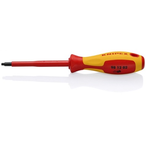 Отвертка диэлектрическая KNIPEX KN-981202 VDE Robertson с внешним квадратом, r2, длина 210 м