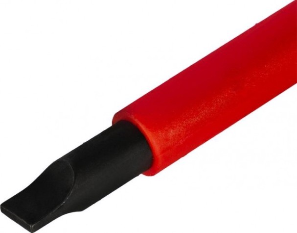 Отвертка диэлектрическая шлицевая Кобальт 646-461 ultra grip sl 6,5х150 мм cr-v, двухкомпонентная ру