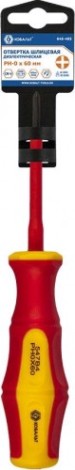 Отвертка крестовая диэлектрическая Кобальт 646-485 ultra grip ph-0х60 мм cr-v, двухкомпонентная рукоя