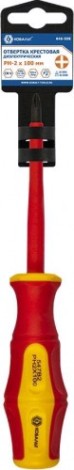 Отвертка крестовая диэлектрическая Кобальт 646-508 ultra grip ph-2х100 мм cr-v, двухкомпонентная руко