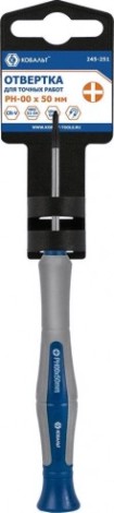 Отвертка крестовая Кобальт 245-251 для точных работ ultra grip ph 00х50 мм cr-v, двух
