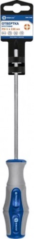 Отвертка крестовая Кобальт 646-348 ultra grip ph-1х150 мм cr-v, двухкомпонентная руко
