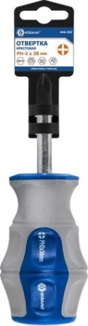 Отвертка крестовая Кобальт 646-393 ultra grip ph-2х38 мм cr-v, двухкомпонентная рукоя