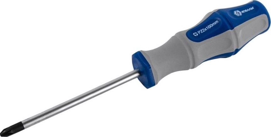 Отвертка крестовая Кобальт 646-416 ultra grip pz-2х100 мм cr-v, двухкомпонентная руко