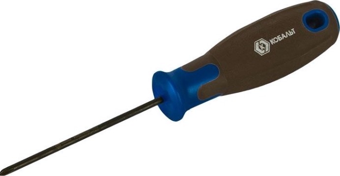 Отвертка крестовая Кобальт 912-069 polywood ph-0х75 мм cr-v, древесно-полимерная руко