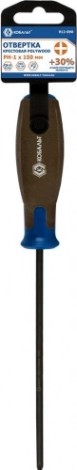 Отвертка крестовая Кобальт 912-090 polywood ph-1х150 мм cr-v, древесно-полимерная рук