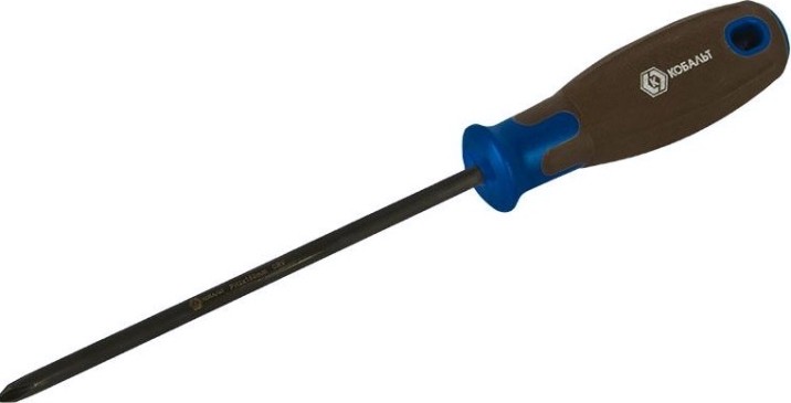 Отвертка крестовая Кобальт 912-113 polywood ph-2х150 мм cr-v, древесно-полимерная рук