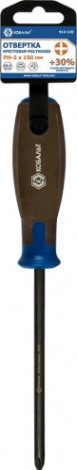 Отвертка крестовая Кобальт 912-120 polywood ph-3х150 мм cr-v, древесно-полимерная рук