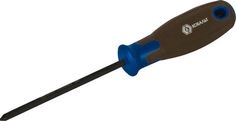 Отвертка крестовая Кобальт 912-144 polywood pz-1х100 мм cr-v, древесно-полимерная рук