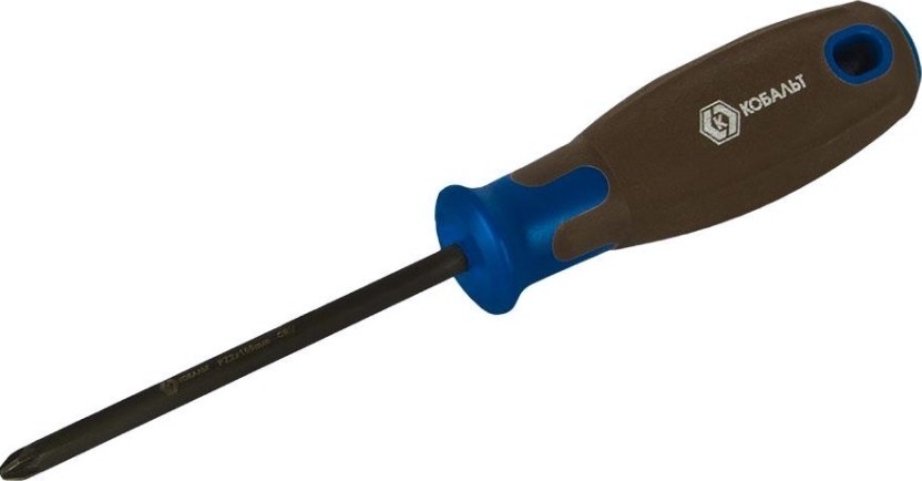 Отвертка крестовая Кобальт 912-151 polywood pz-2х100 мм cr-v, древесно-полимерная рук