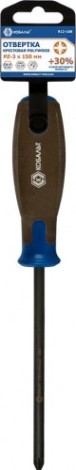 Отвертка крестовая Кобальт 912-168 polywood pz-3х150 мм cr-v, древесно-полимерная рук