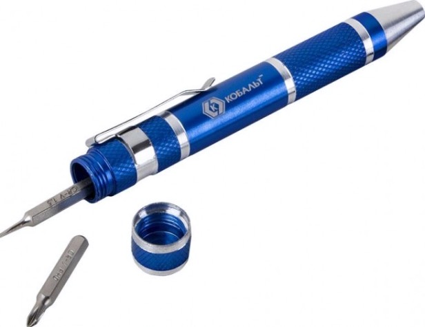 Отвертка с битами Кобальт 792-070 рукоятка с набором 10 шт для точных работ, cr-v