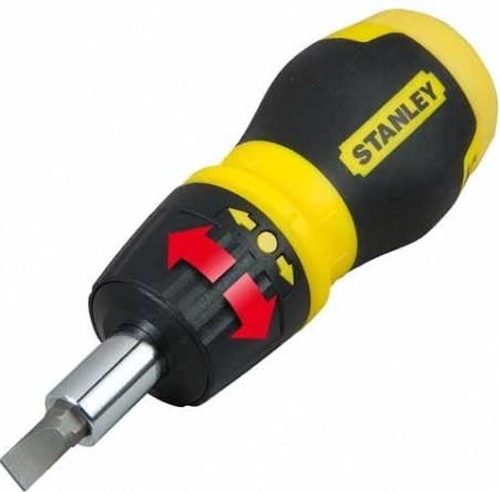 Отвертка с битами STANLEY "Multibit Ratchet Stubby" в комплекте 6 бит 0-66-358 [0-66-358]