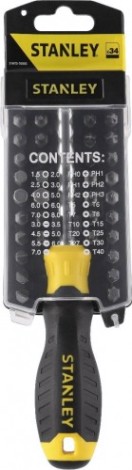 Отвертка с битами STANLEY в комплекте 32 биты STHT0-70885 [STHT0-70885]