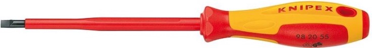 Отвертка шлицевая диэлектрическая KNIPEX 982040 1000 V, 4.0 x 185 мм [KN-982040]