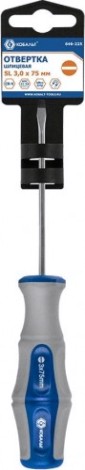 Отвертка шлицевая Кобальт 646-225 ultra grip sl 3,0х75 мм cr-v, двухкомпонентная рук