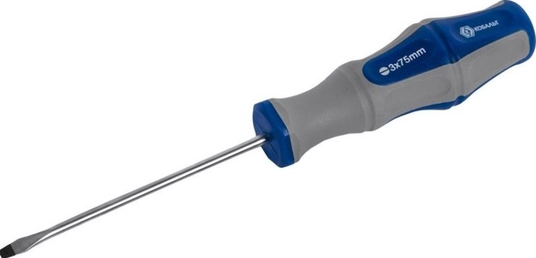 Отвертка шлицевая Кобальт 646-225 ultra grip sl 3,0х75 мм cr-v, двухкомпонентная рук