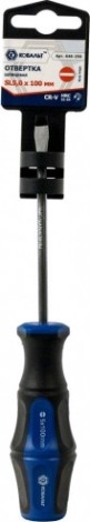 Отвертка шлицевая Кобальт 646-256 ultra grip sl 5,0х100 мм, двухкомпонентная рукоятк