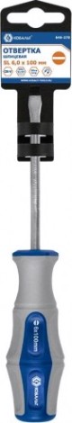 Отвертка шлицевая Кобальт 646-270 ultra grip sl 6,0х100 мм cr-v, двухкомпонентная ру