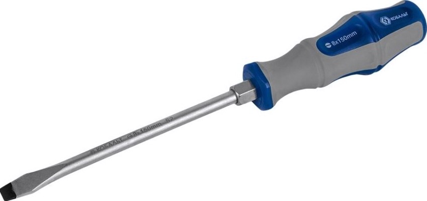 Отвертка шлицевая Кобальт 646-560 ударная ultra grip sl 8,0x150 мм s2, двухкомпонент