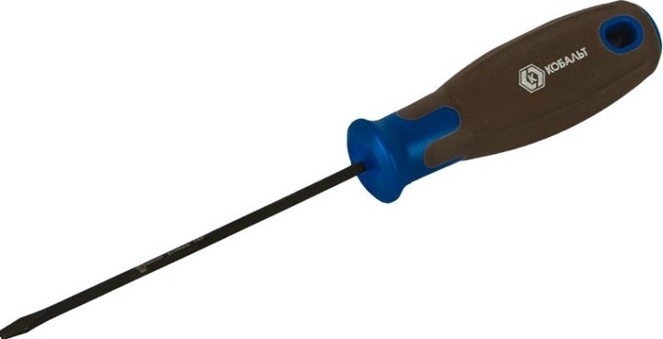 Отвертка шлицевая Кобальт 911-987 polywood sl 3,0х100 мм cr-v, древесно-полимерная р
