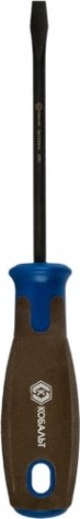 Отвертка шлицевая Кобальт 912-007 polywood sl 5,0х100 мм cr-v, древесно-полимерная р