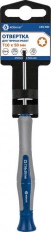 Отвертка TX Кобальт 245-381 для точных работ ultra grip t10х50 мм cr-v, двухко