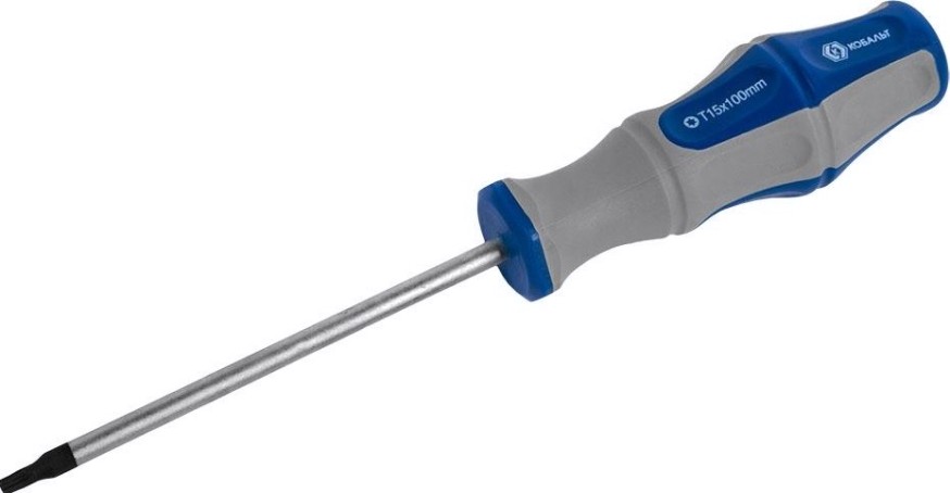 Отвертка TX Кобальт 910-041 ultra grip tamper-15х100 мм cr-v, двухкомпонентная