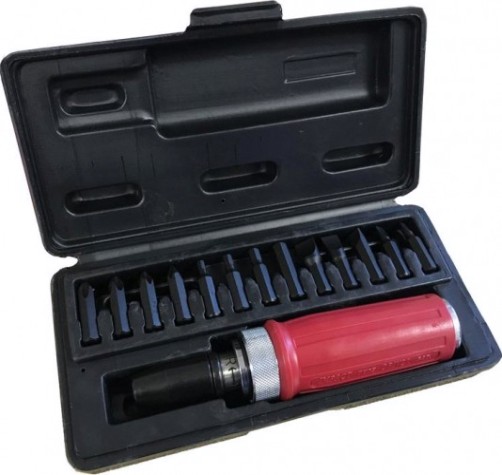 Отвертка ударная СОРОКИН 1.96 с набором 13 бит