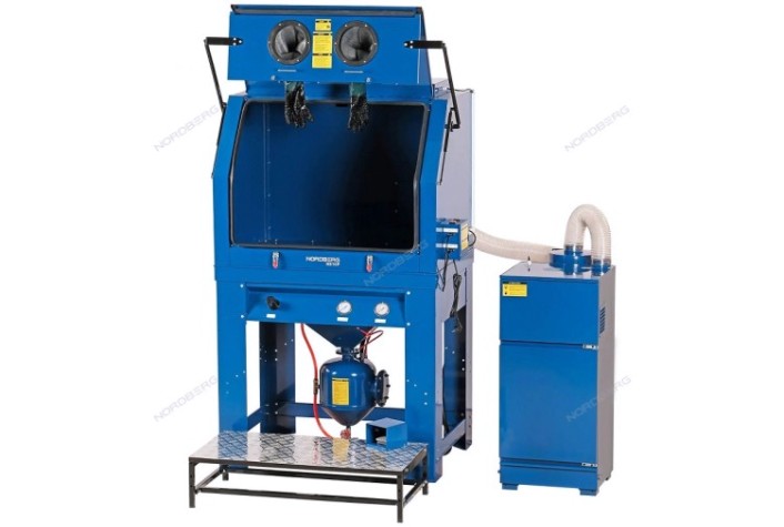 Пескоструйная камера NORDBERG NS10P с напорной системой подачи абразива и циклонной фильтрацией [NS10P]