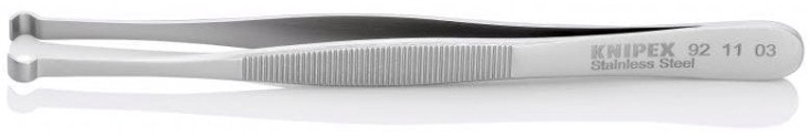 Пинцет KNIPEX KN-921103 позиционный, 122 мм, гладкие прямые губки