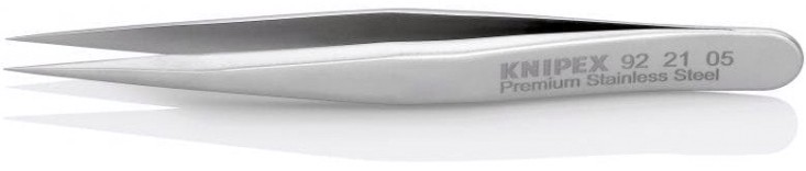 Пинцет KNIPEX KN-922105 прецизионный, 70 мм, гладкие прямые игловидные губ