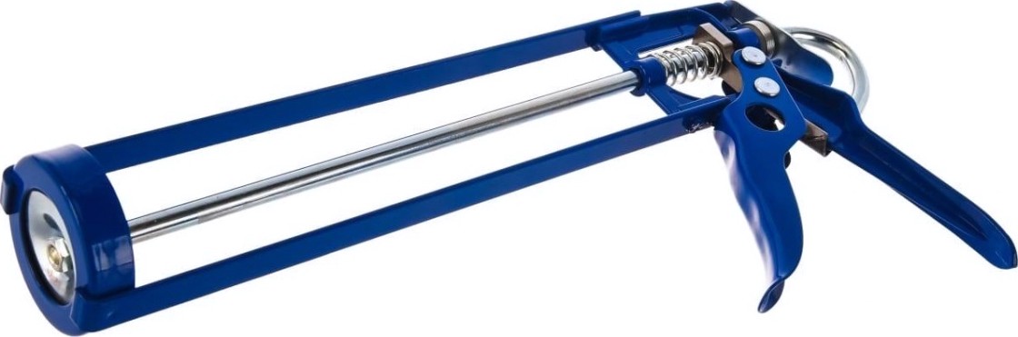 Пистолет для герметика Кобальт 244-001 скелетный, усиленный, противокапельная система