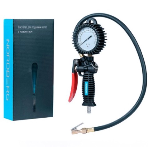 Пистолет NORDBERG Ti62 для подкачки колес с жидкостным манометром 80 мм [ЦБ-0007782]