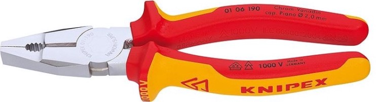 Плоскогубцы диэлектрические KNIPEX 0106160 1000 V, 160 мм, комбинированные [KN-0106160]