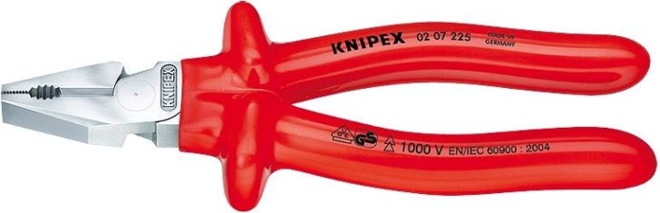 Плоскогубцы диэлектрические KNIPEX 0207200 1000 V, 200 мм, комбинированные, силовые [KN-0207200]
