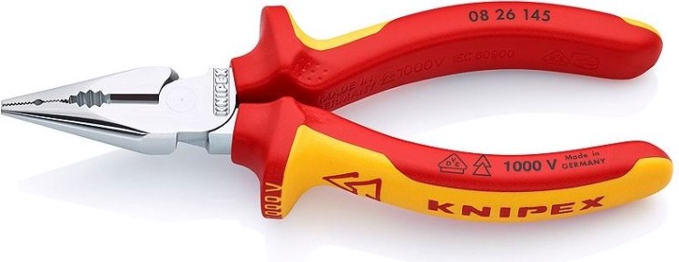 Плоскогубцы диэлектрические KNIPEX 0826145 1000 V, 145 мм, удлиненные [KN-0826145]