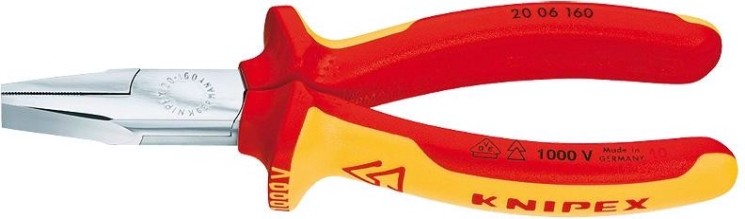 Плоскогубцы диэлектрические KNIPEX 2006160 1000 V, 160 мм [KN-2006160]
