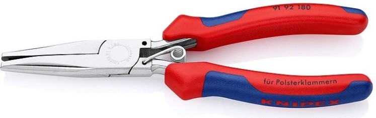 Плоскогубцы для мебельных скоб KNIPEX 9192180 185 мм [KN-9192180]