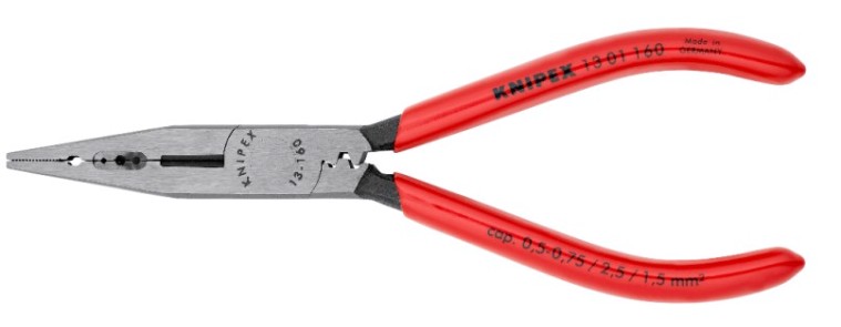 Плоскогубцы электротехнические KNIPEX KN-1301160SB для монтажа проводов, 160 мм