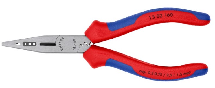 Плоскогубцы электротехнические KNIPEX KN-1302160SB для монтажа проводов, 160 мм