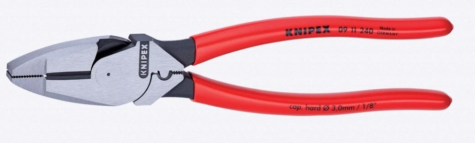 Плоскогубцы KNIPEX 0911240 240 мм [KN-0911240]
