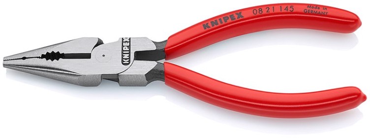 Плоскогубцы KNIPEX KN-0821145SB комбинированные остроконечные с удлиненными губкам