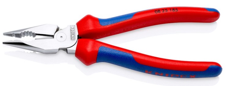 Плоскогубцы KNIPEX KN-0825185SB комбинированные остроконечные с удлиненными губкам