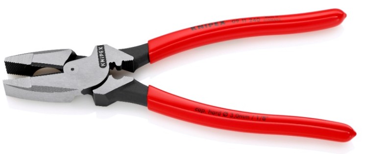 Плоскогубцы KNIPEX KN-0911240SB Lineman's электромонтажные, зона обжима, 240 мм