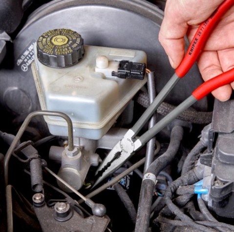 Плоскогубцы KNIPEX KN-2871280SB монтажные юстировочные, для труднодоступных мест,