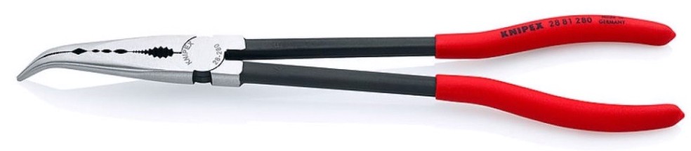 Плоскогубцы KNIPEX KN-2881280SB монтажные юстировочные, для труднодоступных мест,